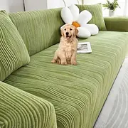 Jacquard Stretch Sofa Cover For Dogs Anti-scratch Couch Cover Pet Friendly
