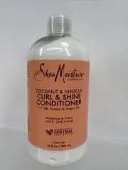 Shea Moisture Coconut Hibiscus Curl & Shine Conditioner Thick Curly Hair 13oz