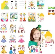 Scissor Skills Activity Book - Princess Theme Paper Cutting Toy - 20 Pages, Fun Scissor Skills Activity Cutting Book for 3-6 Years Old