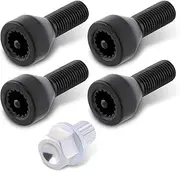 AUTOKAY 36136786419 Set of 5 Locking Wheel Nuts Bolts Nuts Set and Master Key Fits for BMW 1/3/5/6 Series M12 x 1.5
