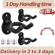 Guitar Wall Mount Wall Hanger 3 Pack Hook Black Metal Guitar Holder for Acous..