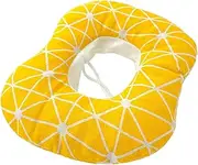 Angoily Cat Collar Soft Cat Recovery Collar for Pet Puppy Collar Anti-Licking Breathable Pet Neck Decor Cotton Yellow Linen