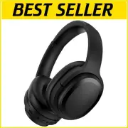 Lightweight Active Noise Cancelling Bluetooth Headphones for Clear Calls - Black