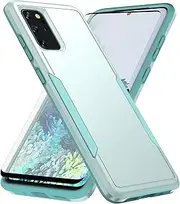 Asuwish Phone Case for Samsung Galaxy S20 Plus S20+ 5G with Tempered Glass Screen Protector, Slim Thin Hybrid Full Body Protective Case, Wireless Charging Compatible, Green