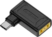 NFHK 140W 100W Rectangular Socket Thinkpad X1 Input to USB-C Type-C Angled 90 Degree Power Plug Charging Adapter for Laptop Phone