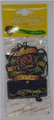Ed Hardy by Christian Audigier rose air freshener lemon scent mcbling Y2k new