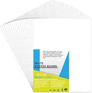 60 Pcs 22" x 28" Poster Board Paper White Bulk, ROOKEA 250 GSM Vision Poster Boards for School Arts Craft Projects Presentations Drawing Scrapbooking Blank Graphic Display