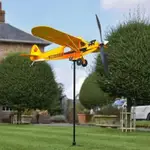 熱賣、新品PIPER J3 CUB 飛機風向標 - 螺旋槳將隨風轉動風車風鈴飾