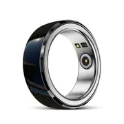 Smart Ring With Heart Rate Blood Oxygen Sleep & Sports Modes R8 Size 20 Black Activity Trackers