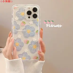 🌶小辣椒🌶 免運 油畫藍莓花 ins 蘋果 iPhone 12 13 14 15 pro max 手機殼 XS