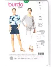 Burda Style 6415 Sewing Pattern Misses Shirt T-Shirt Camisa Size: 8-18 Plus Size