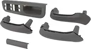 Master Window Switches Control Panel Trim Bezel Interior Door Grab Handle MK4 Elegant Upgrade Front Left Snap-on Design High Compatibility (Grey)
