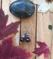 NEW: inspired by Sundance Catalog: black pearls with faceted rubies & apatite