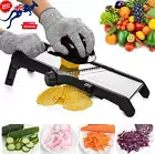 Adjustable Mandoline Slicer - Stainless Steel Veg Cutter, French Fry & Potato