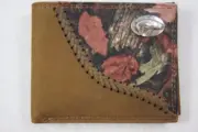 ZEP PRO SALTWATER REDFISH Fence Row Camo Leather bifold Wallet Tin Gift Box