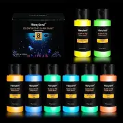 Glow in The Dark Paint, 8 Colors Glow Acrylic Paint Set (60 ml / 2 oz), Long