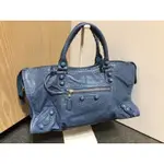 （已售出）BALENCIAGA-莫蘭迪藍色藍扣機車包-258048.213048-附防塵袋