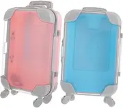 [GALPADA] 2pcs Box Mini Trolley Candy Boxes Empty Eyelash Travel Containers Eyelash Carrying Trolley Makeup Boxes Empty Lash Containers Tiny Suitcase Plastic