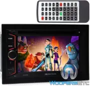 VR-624B Double DIN Bluetooth In-Dash DVD/CD/AM/FM Car Stereo Receiver with 6" Sc