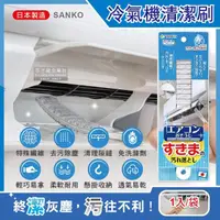 在飛比找momo購物網優惠-【日本SANKO】冷氣機出風口濾網免洗劑去污除塵扁型不織布清