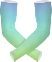 [Yoogain] UV Protection Protection Arm Sleeves Multicolor Gradient Modern Art Sleeves Youth Cooling Feeling Anti-Snag cubre brazos, Multicolor Gradient Modern Art