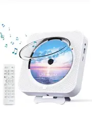 Bluetooth Portable Home CD Music Player with Remote Control, Timer, Built-in Spe