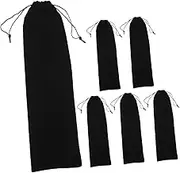 WOONEKY Curling Iron Cover Bag 6pc Hair Straightener Holder Travel Curling Iron Case Hair Tools Storage Bag