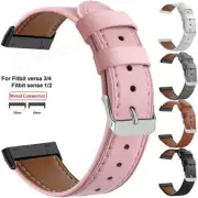 Replacement Band For Fitbit Versa 3 4/Sense 2 Watch Strap Band Leather Wristband