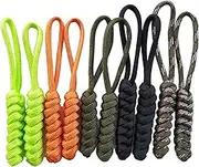 Paracord Zipper Pull 4" Knife Lanyards Keychain Backpack Lanyards Pull Hand Woven Pull Cord Zipper 10 Set