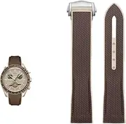 [FULNES] 20mm Silicone Suitable For Omega Swatch Strap MoonSwatch Curved Interface Rubber Silicone Watch Band Seamaster 300 For Omega X Swatch Joint celestial Sports