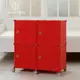 [特價]【藤立方】組合2層4格收納置物櫃(4門板+附輪)-紅色-DIY