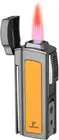 PIPITA Windproof Torch Lighter 4 Torch Jet Red Flame Metal Lighter Adjustable Re