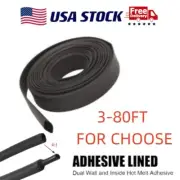 4:1-Dual Wal Heat Shrink Tubingl Adhesive Shrinkable Wires Wrap Waterproof US