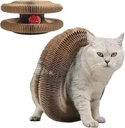 Kitty Kurlz Cat Toy | Kitten Curl Toy | Magic Organ Cat Scratcher Board | Foldable Scratch Tunnels Kitten Curl Toy | Interactive Cat Toy Ball Track for Grinding Claw | Recyclable Indoor Cat Scratcher