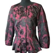 NWT Ann Taylor Moody Floral Peplum Jacket Womens Sz 8