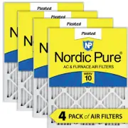 Nordic Pure 10x30x1 (9_7/16x29_7/16) Pleated MERV 10 Air Filters 4 Pack