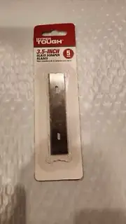 4 Packs TOUGH 3.5" glass scraper blades NEW IN PACKAGE 5 blades each pack