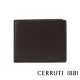 【Cerruti 1881】限量2折 義大利頂級小牛皮12卡短夾皮夾 CEPU05710M 全新專櫃展示品(咖啡色 贈禮盒提袋)