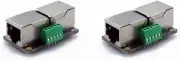 2PCS RJ45 8P8C Female to RJ45 8P8C Female Pass through Adapter Breakout Board wi