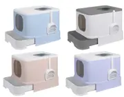 Pawz Cat Litter Box Large Kitty Toilet Fully Enclosed with Tray Ordor Proof