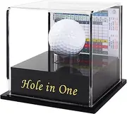 Golf Ball Display Case for Hole in One Ball with Scorecard Display, Golf Gifts, Accessories for Men and Women (Content: Hole in One)