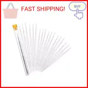 WILLBOND 30 Pcs 6 Size Beading Needles Big Eye Beading Needles Collapsible Seed