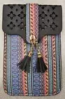 TRIBAL PATTERN TASSEL TOUCH VIEW CELLPHONE CROSSBAG