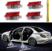 Car Door Light Logo 3D Ghost Courtesy Projector - 4 Pcs for A B C E M G Amg Gl Gla Glc Gle Gls Class W166 W176