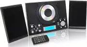 Hi-Fi Stereo System with USB & MP3, AUX IN For Phone/Tablet, FM Radio, Clock Al