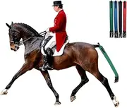 Breathable Horse Tail Guard Slip,Horse Tail Bag,Horse Tail Wrap with Fringe Non Slip Black Guard,Horse Tail Fly Swisher Decor Horse Tail Extensions (Red)