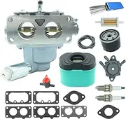 Carburetor Compatible with BS 796227 Carburetor Nikki V-Twin Models 40G777 40H777 44M777 44P777 44S677 Engine Lawn Mower with air Filter Sets
