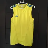 在飛比找蝦皮購物優惠-adidas 愛迪達 黃色運動背心 男裝S號