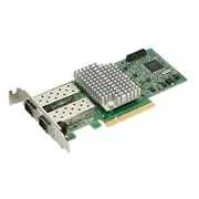 Supermicro AOC-S25G-m2S Server NIC 2x SFP28 25GbE, Low-Profile PCIe 3.0 x8, Mellanox ConnectX-4 Lx EN Controller, LP & FH Bracket Included [AOC-S25G-M2S-O]