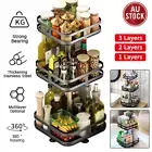 Kitchen Rotating Storage Spice Rack Organiser Round Bathroom Pantry Shelf Holder